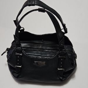 Simply Vera Vera Wang Elegant Black Leather Handbag